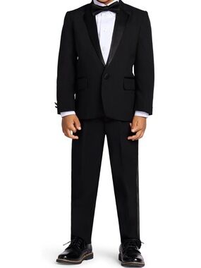 Nautica Boys' Black Tuxedo Jacket & Pants Set